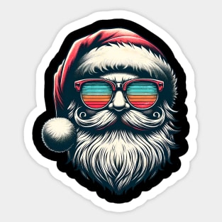 Santa Face Vintage Sunglasses Christmas Xmas Men Women Kids Sticker